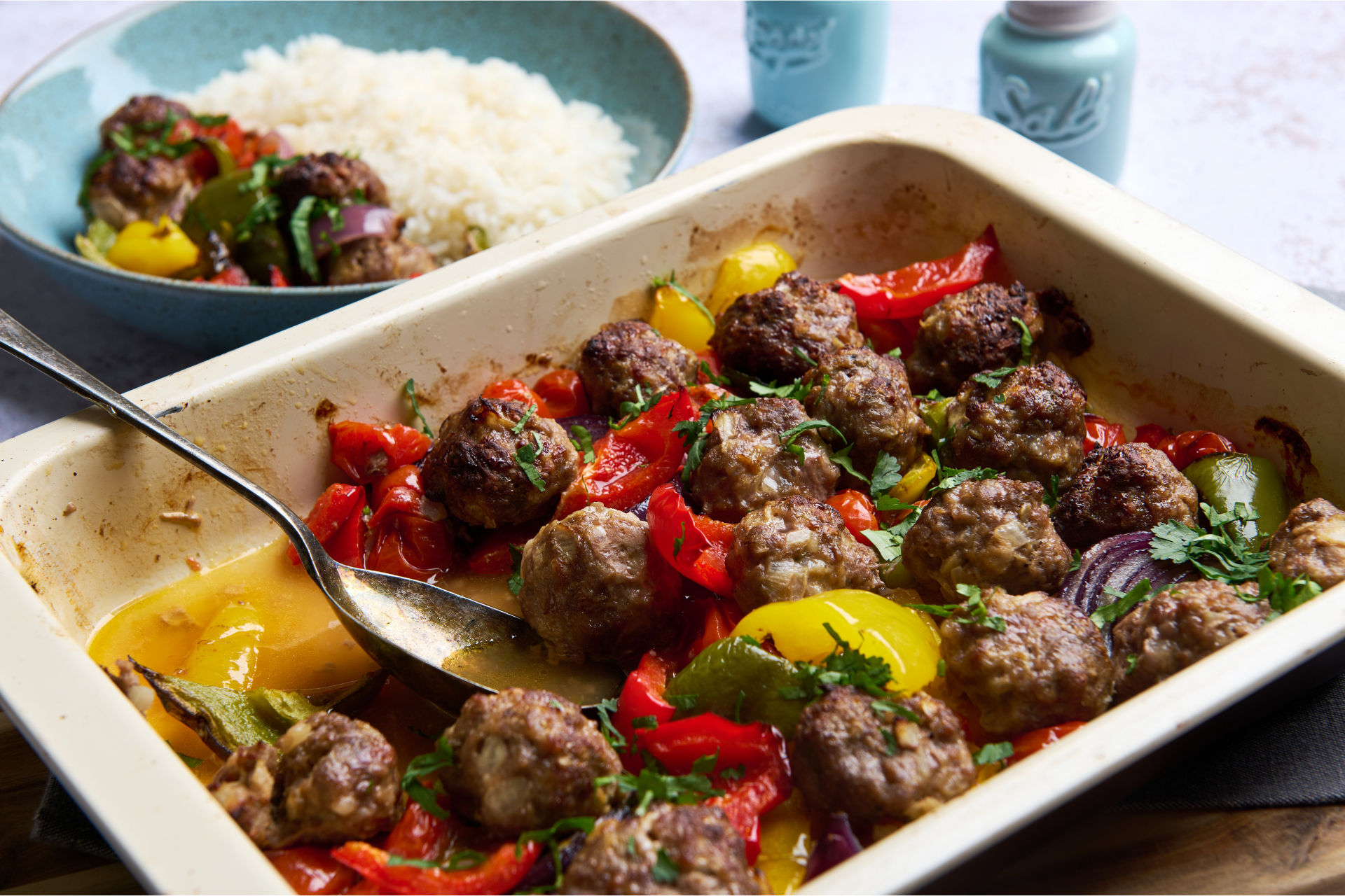 Easy Gluten Free Meatball Traybake