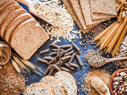 A photo of gluten free bread and pasta