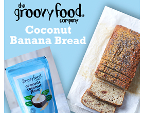 The Groovy Food Company’s coconut banana bread