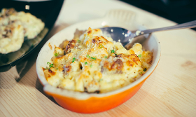 Gluten Free Haggis and Macaroni Cheese