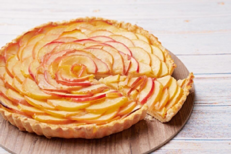 Gluten Free Reduced Sugar Apple and Pear Tart