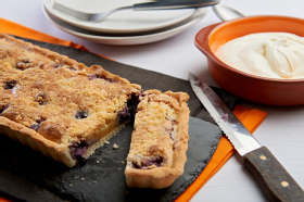 Gluten free blueberry and almond tart