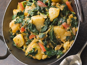 potato and spinach curry