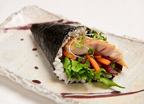 Sushi cone with mackerel