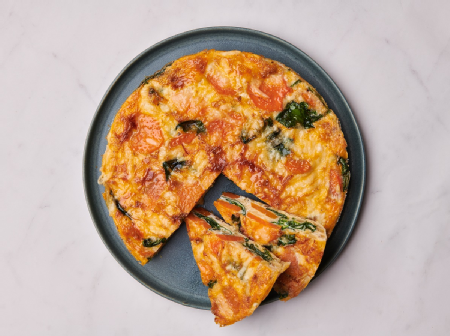 Sweet potato and spinach frittata