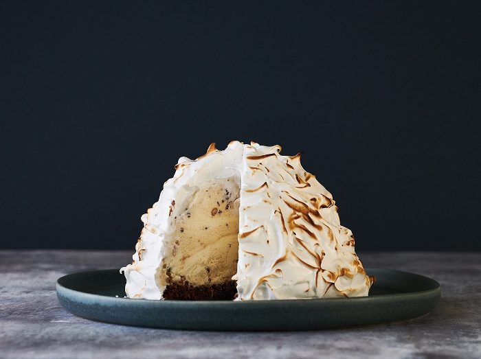 Chocolate and Peanut Butter Baked Alaska