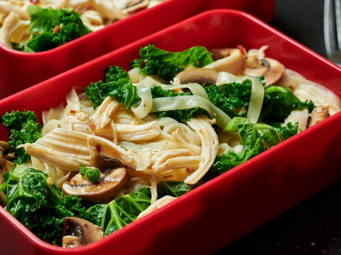 Chicken and Mushroom Noodle Pot