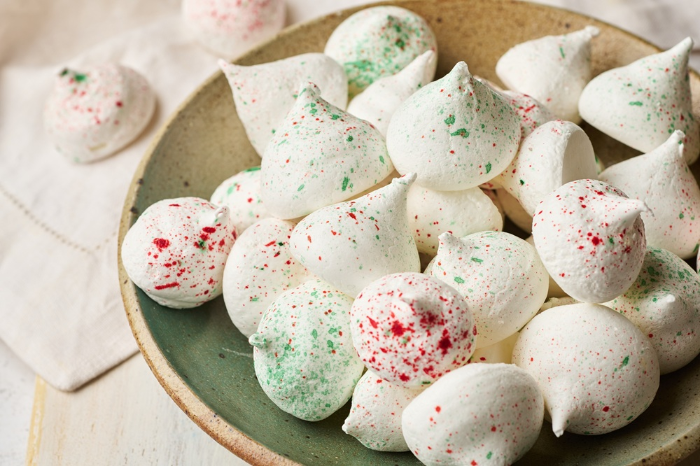 Candy fleck meringue kisses