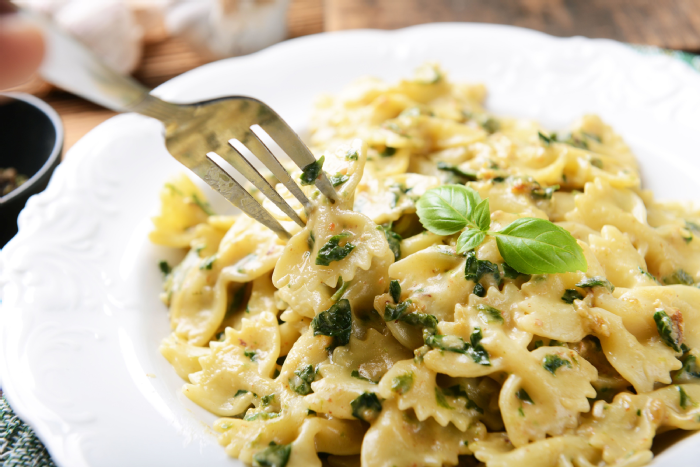 Courgette and feta pasta