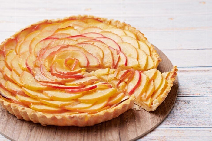 Gluten Free Reduced Sugar Apple and Pear Tart