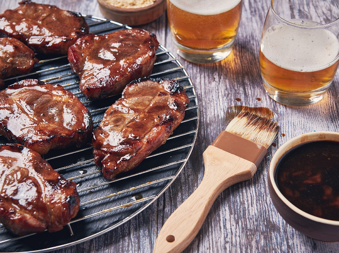 Pork Steaks with Asian BBQ Sauce