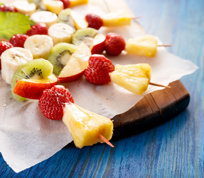 Fruit kebabs