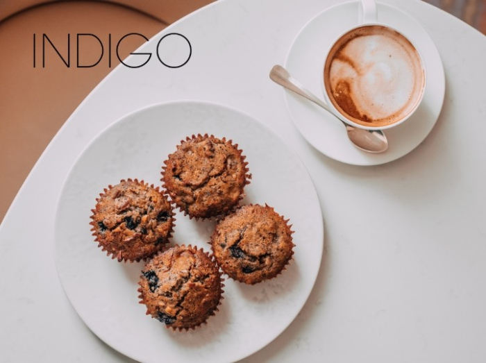 Banana Chia Breakfast Muffins with Blueberries & Pecans 