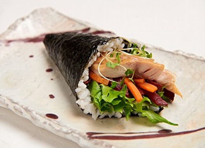 Sushi cone with mackerel