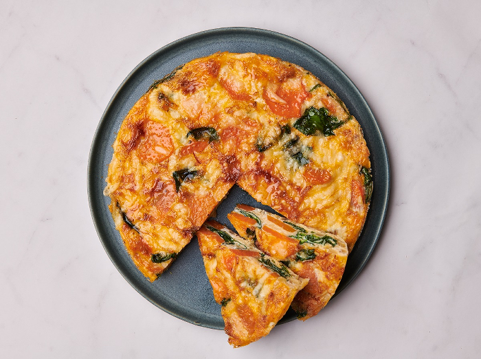 Sweet potato and spinach frittata