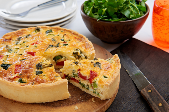 Quiche with Gluten Free Short Crust Pastry 