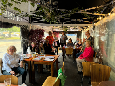Coeliac uk volunteer Brenda and a group who attended a recent Local Meet Up