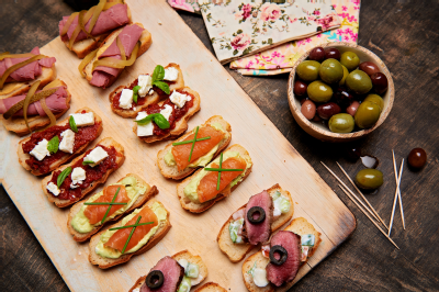 Salt beef with pickled cucumber