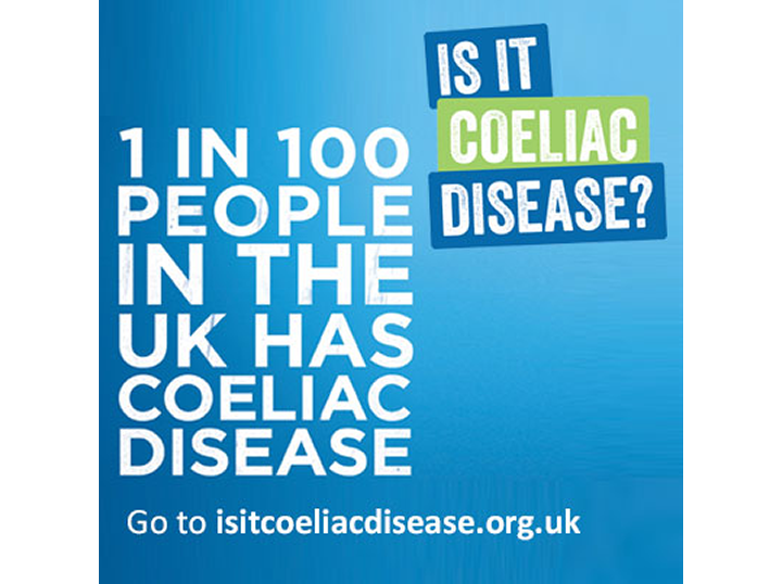 1 in 100 people in the UK has coeliac disease