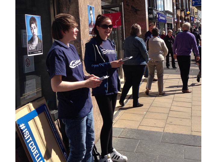 NLD Coordinator and Coeliac UK Scotland Lead Myles Fitt with the other Leafleteers in Dunfermline