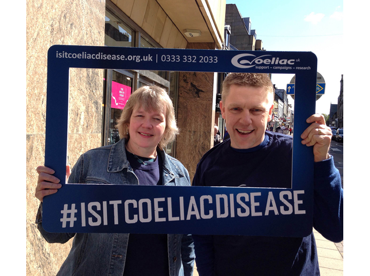 NLD Coordinator and Coeliac UK Scotland Lead Myles Fitt with the other Leafleteers in Dunfermline