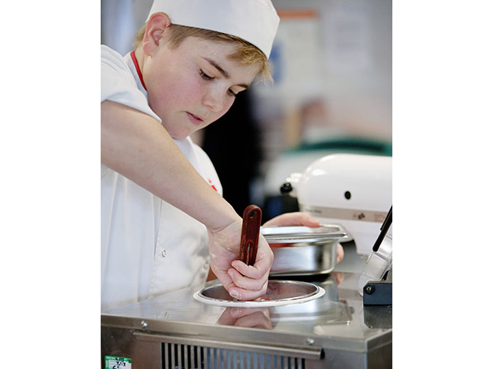 Jonathan scooping ice cream