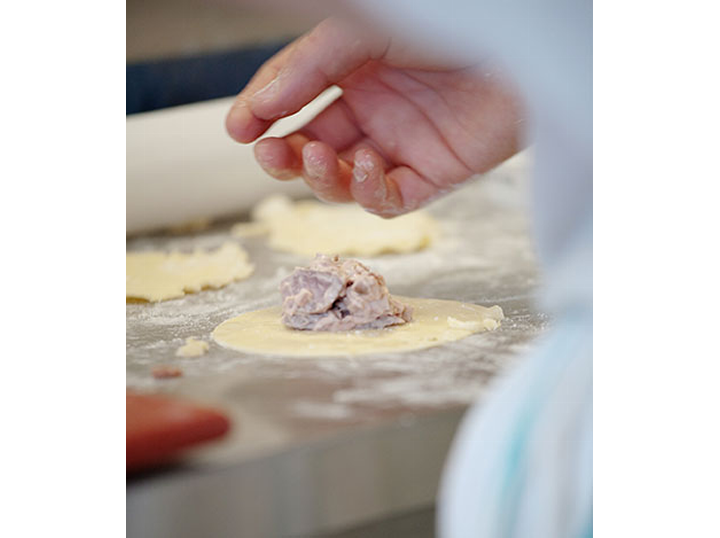 Jontahan preparing duck ravioli