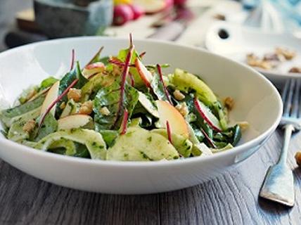 A plate of apple and fennel salad